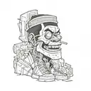 Long Live Spazz tattoo design idea