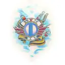 the only way out is through tattoo design idea