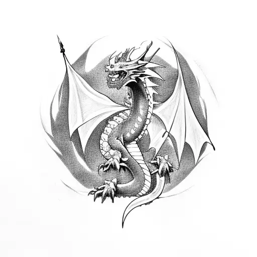 A dragon inspired by a favorite anime (A viagem de Chihiro) tattoo design idea