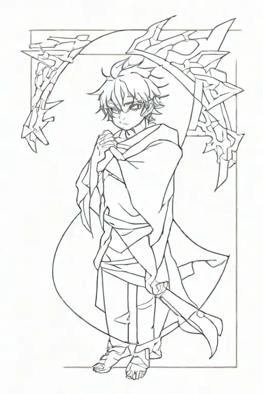 solo leveling anime tattoo design idea