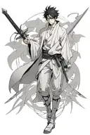 solo leveling sung jin woo swords crossing tattoo design idea