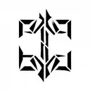 cross with three sevens tattoo design idea