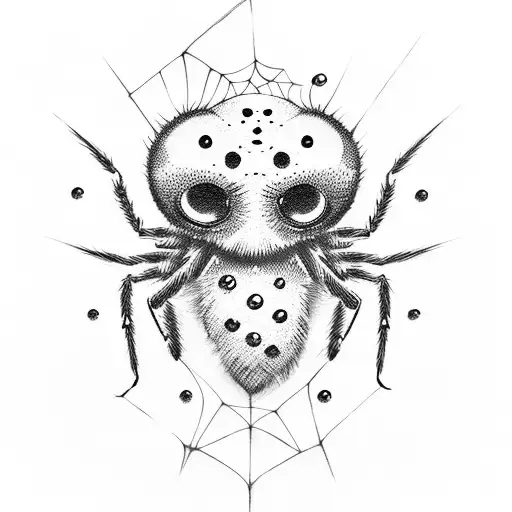 kuromi with a spider tattoo design idea