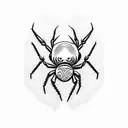 kuromi with a spider tattoo design idea