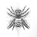 kuromi with a spider tattoo design idea