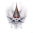 brave warrior tattoo design idea