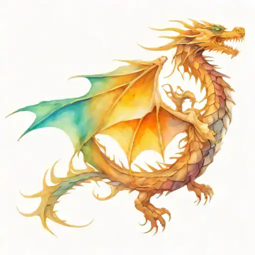 mechanical dragon tattoo design idea