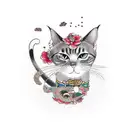 cat didi from dexters laboratory tattoo design idea