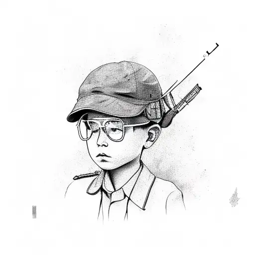 The boy with an AK-47. tattoo design idea