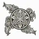 viking shield tattoo design idea