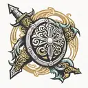 viking shield tattoo design idea
