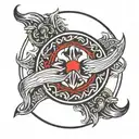 viking shield tattoo design idea