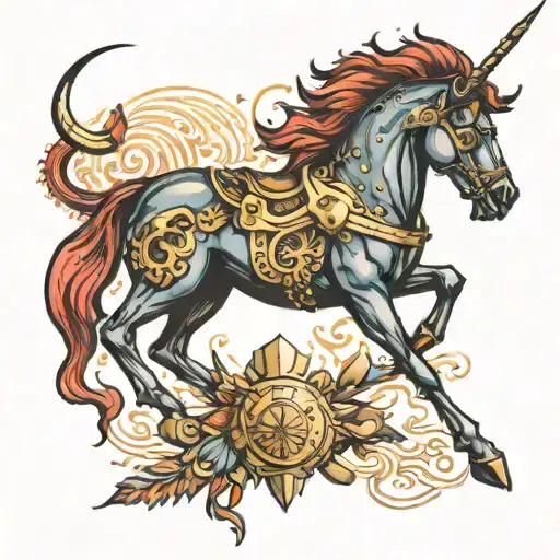 ares leo Sagittarius constellation tattoo design idea