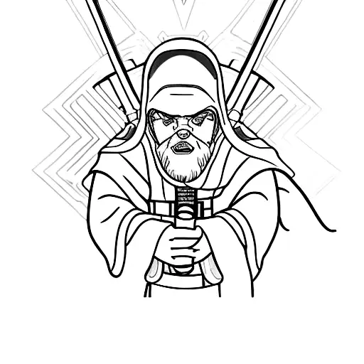 obi wan kenobi lightsaber hilt tattoo design idea