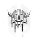 Spartan killing Xerxes tattoo design idea