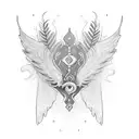 wing silence  tattoo design idea