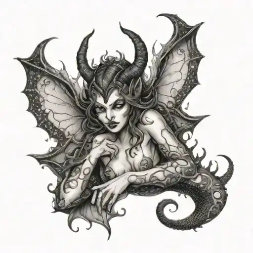 succubus sacral region tattoo tattoo design idea