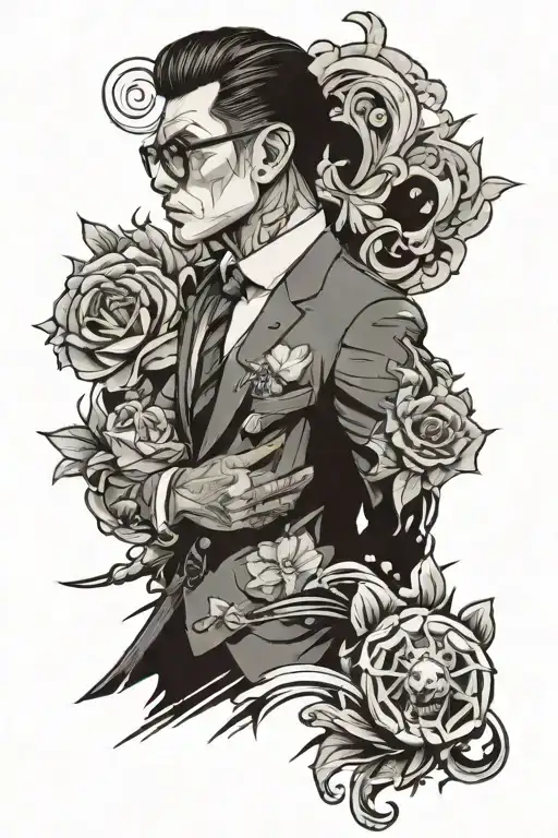 business man hardwork never give tattoo design idea