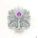 forest on fire tattoo design idea