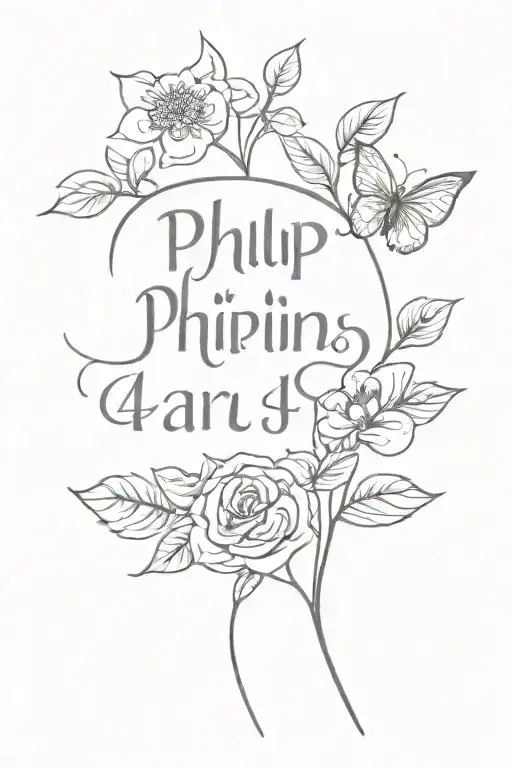 Philippians 4:13 tattoo design idea