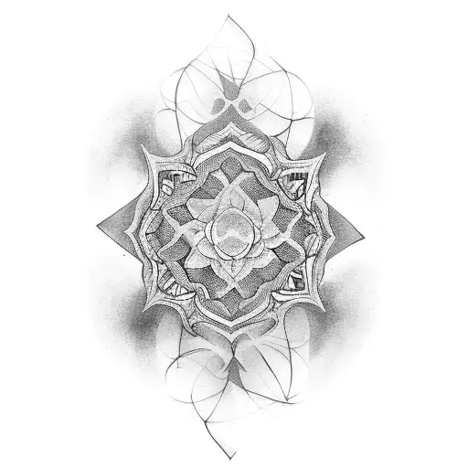 tranquility script tattoo design idea