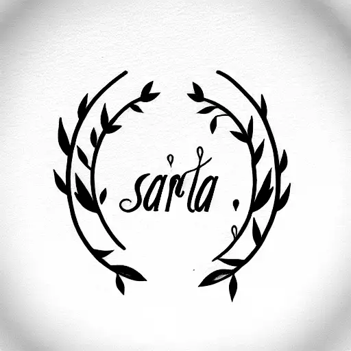 names Sara and Elsa tattoo design idea