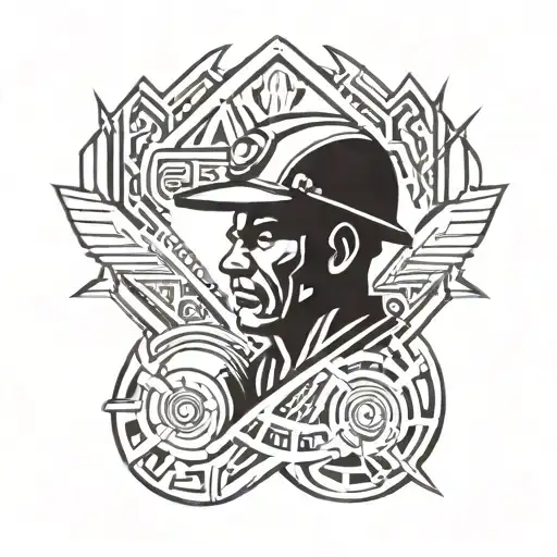 Miner Electrician  tattoo design idea