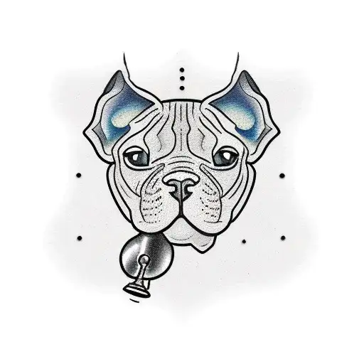 a sphynx cat and a cane corso dog tattoo design idea