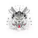 kaizen meaning with samurai tattoo design idea