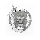 kaizen meaning with samurai tattoo design idea
