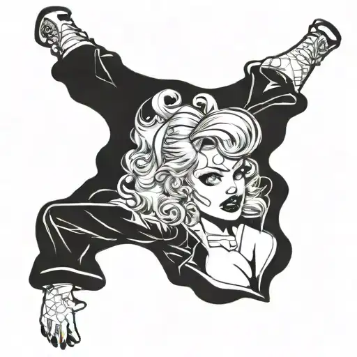 pin up marvel comics tattoo design idea