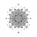 persian rug tattoo design idea