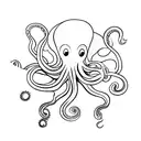 cute octopus tattoo design idea