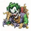 A joker leg tattoo could feature a detailed illustration of a jester or clown with a mischievous grin, wearing a colorfu tattoo design idea