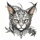 RedCrazyCat tattoo design idea