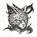 RedCrazyCat tattoo design idea