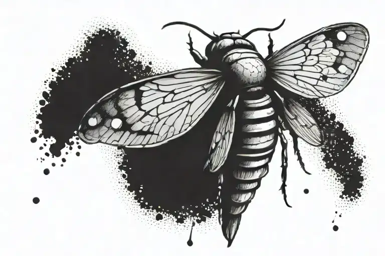 Cicada tattoo design idea
