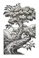 Poison tree  forearm half-sleeve tattoo design idea