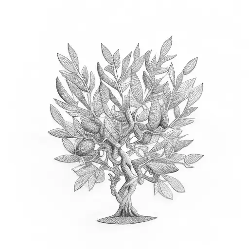 olive tree  tattoo design idea