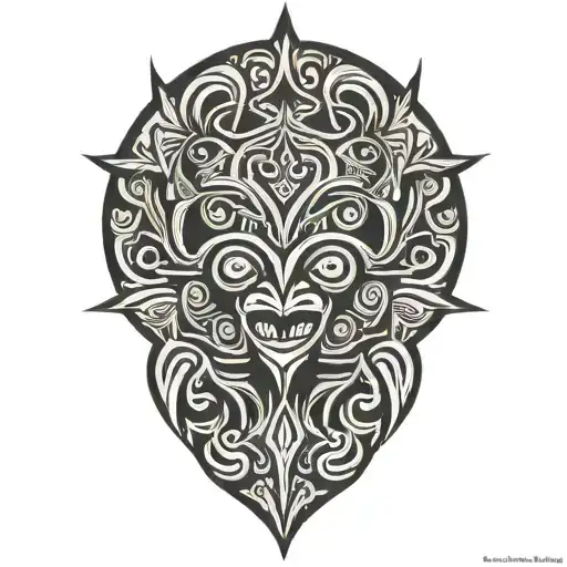 Tribal Hawaiian tattoo design idea