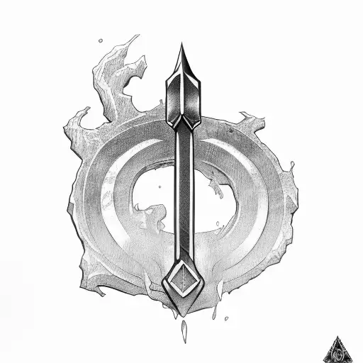 Thor's hammer tattoo design idea