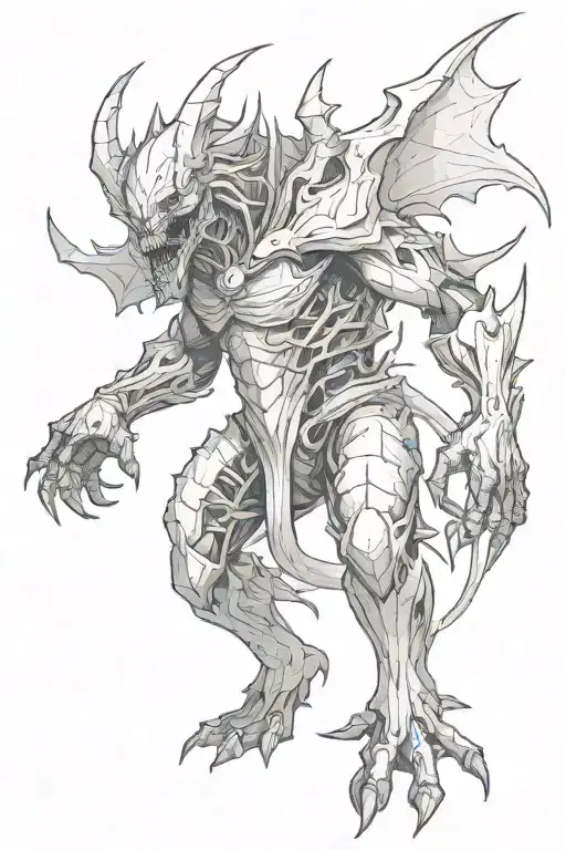 Dark Fantasy Monster tattoo design idea