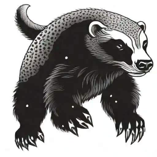 honey badger tattoo design idea