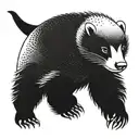 honey badger tattoo design idea