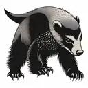 honey badger tattoo design idea