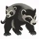 honey badger tattoo design idea