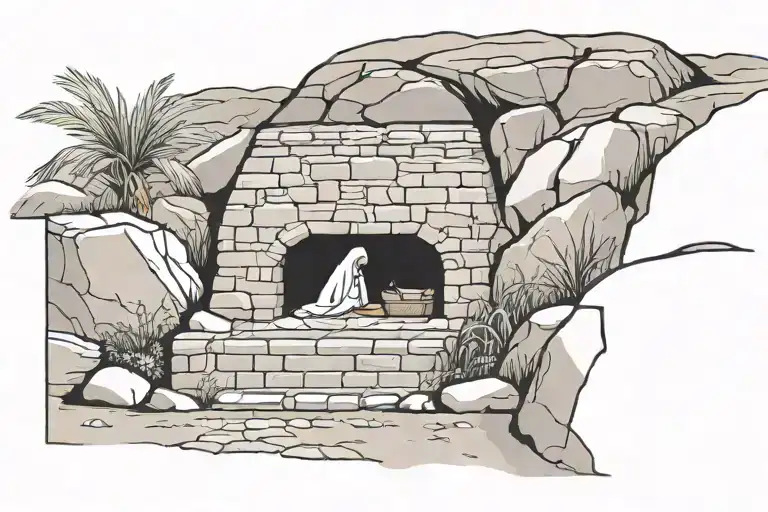 empty tomb  tattoo design idea