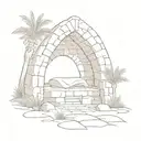 empty tomb  tattoo design idea