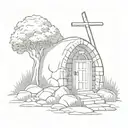 empty tomb  tattoo design idea