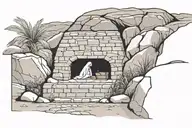 empty tomb  tattoo design idea